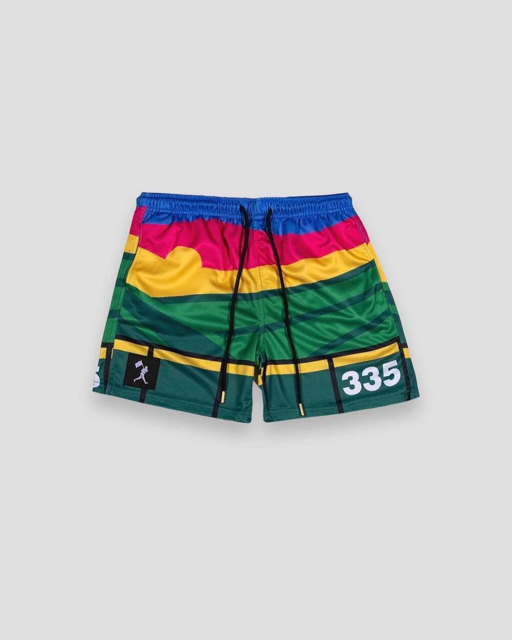 NEW BASEBALLISM boys youth home view diamond air mesh shorts in green